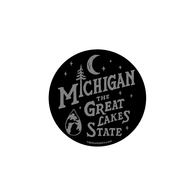 Sticker - Michigan Vintage Font - Round