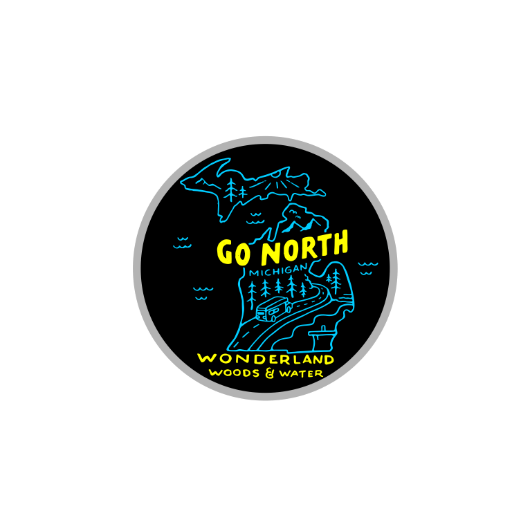 Sticker - Michigan Go North - Round
