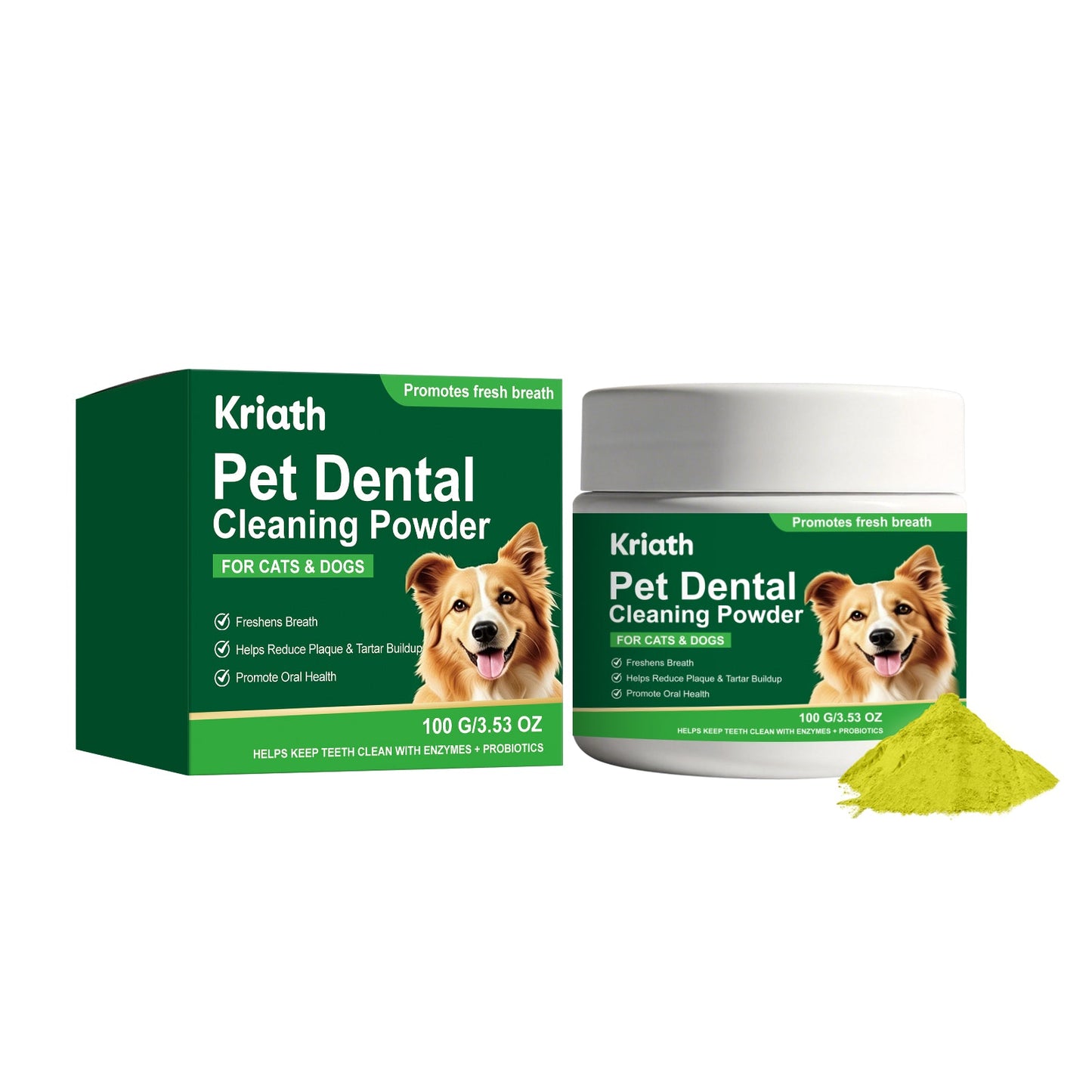 PetDental Teeth Cleaning Powder for Dogs & Cats