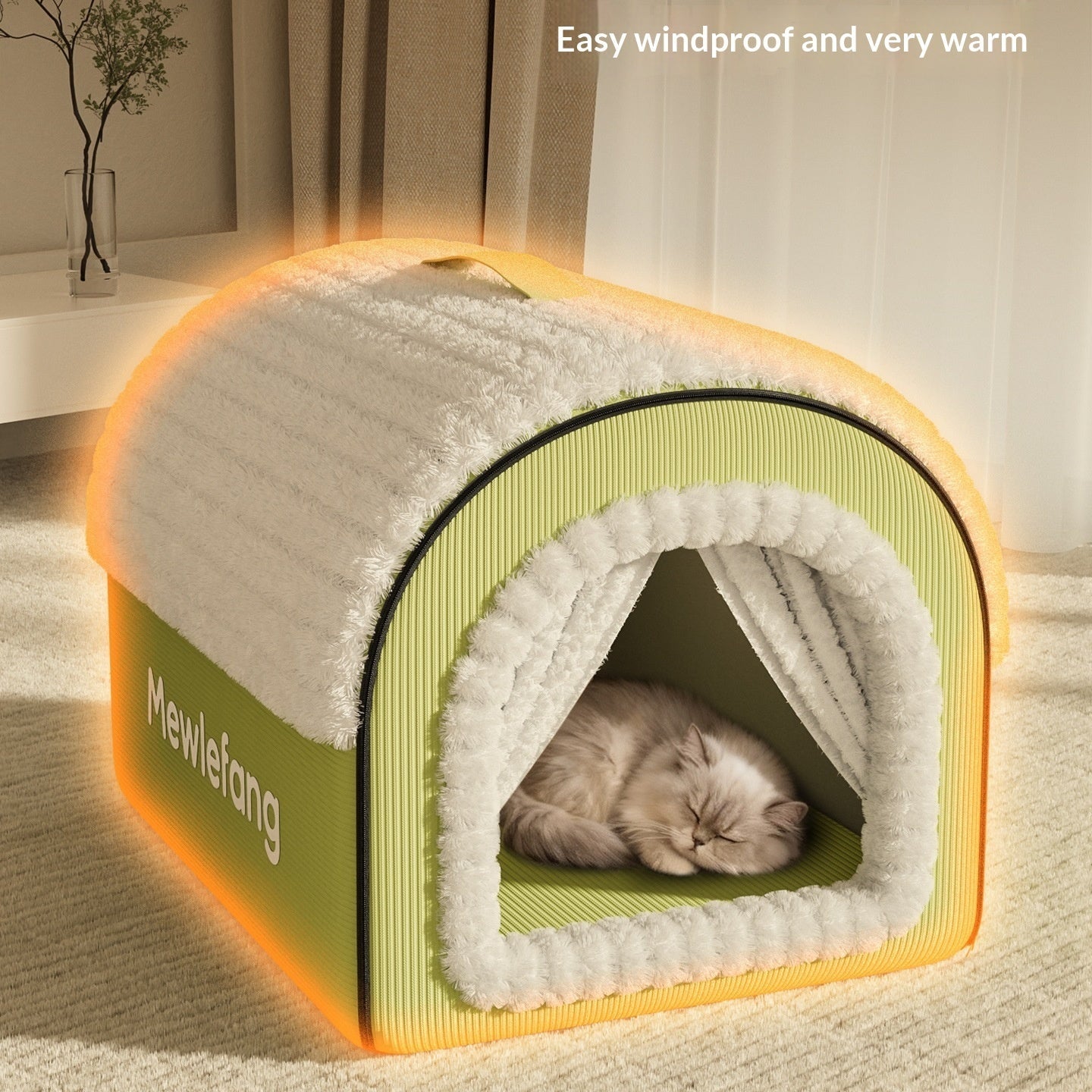Enclosed Cat Bed – Four-Season Cozy Cave for Cats