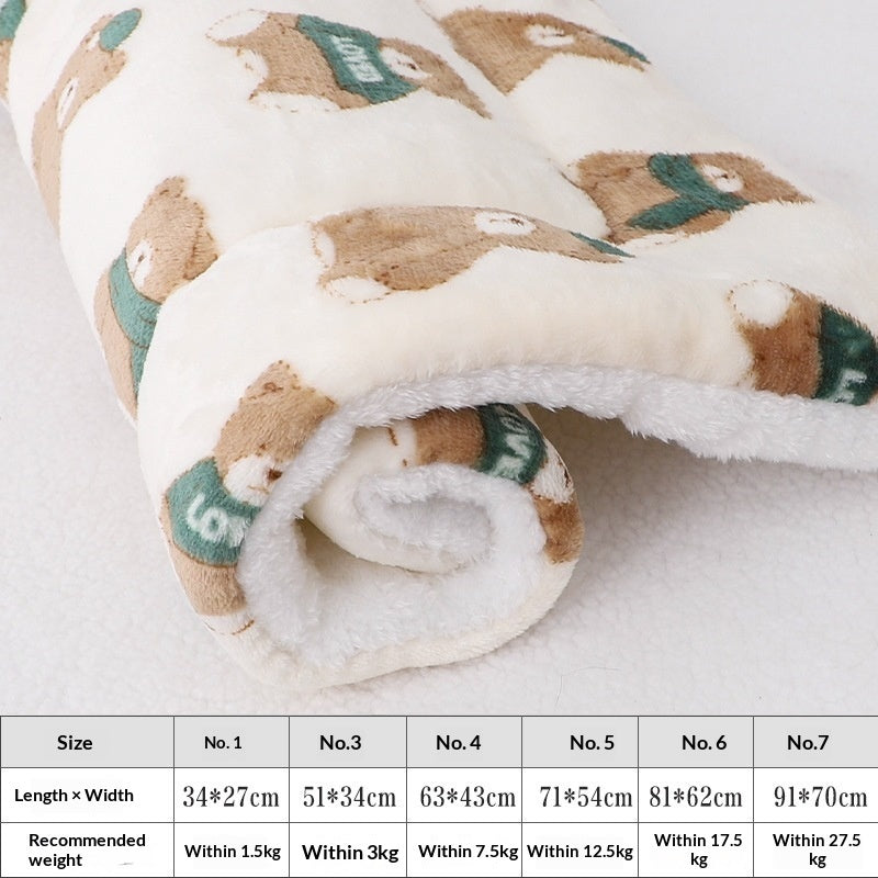 Thickened Pet Mat for Autumn & Winter Warmth