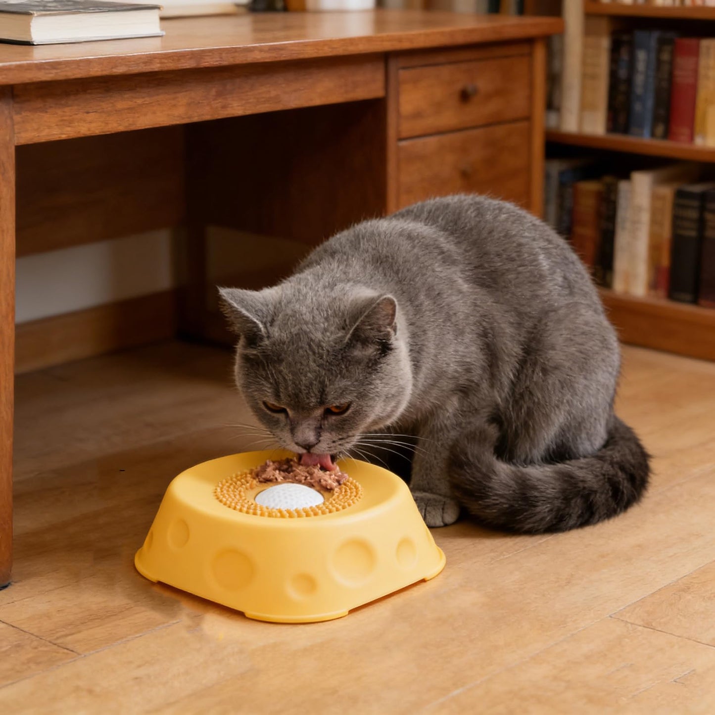 Dog Slow Feeder Lick Bowl with Rolling Ball