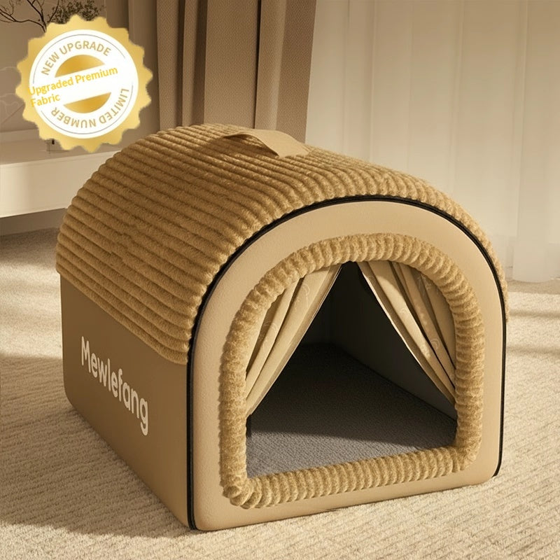Enclosed Cat Bed – Four-Season Cozy Cave for Cats