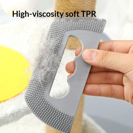 Pet Silicone Hair Removal Brush – Washable Lint & Fur Scraper