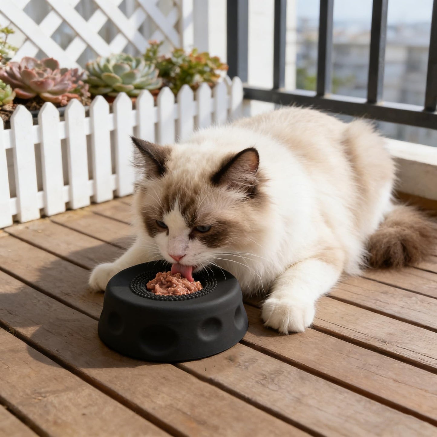 Dog Slow Feeder Lick Bowl with Rolling Ball