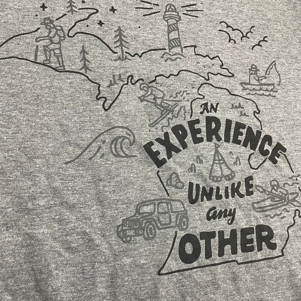 Mens T-Shirt Michigan Experience - Grey Triblend-FINAL SALE
