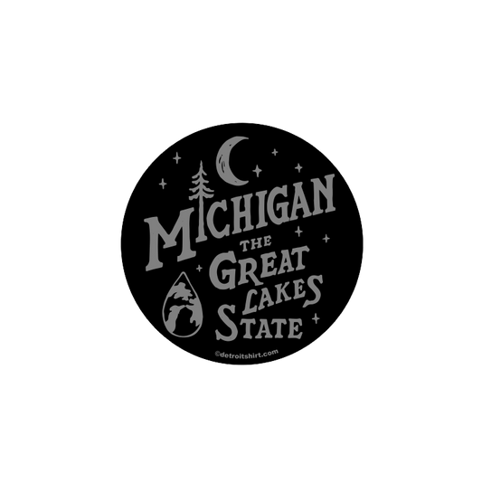 Sticker - Michigan Vintage Font - Round