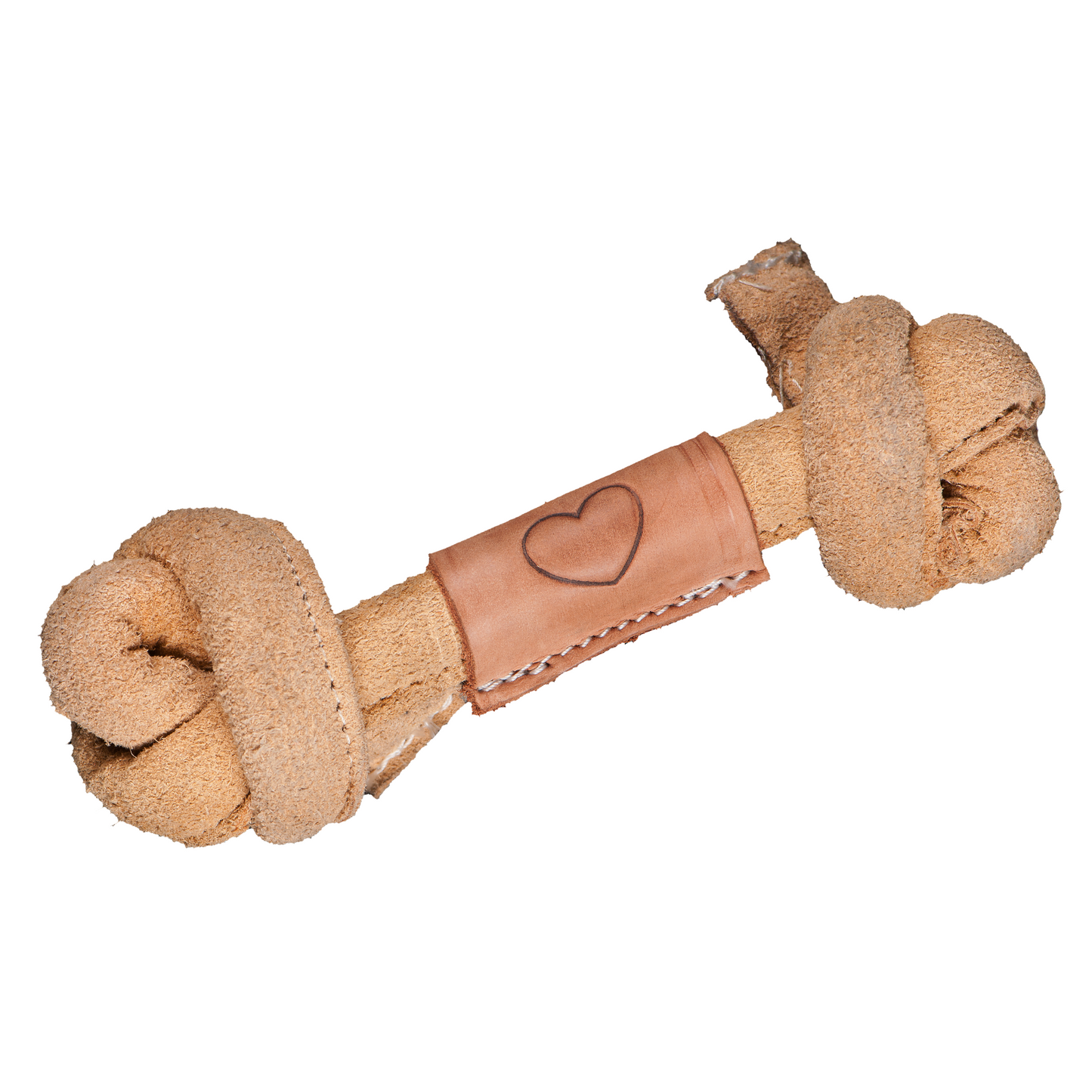 Huggle-Hide® Natural Leather Bone Dog Toy – 3 Pack