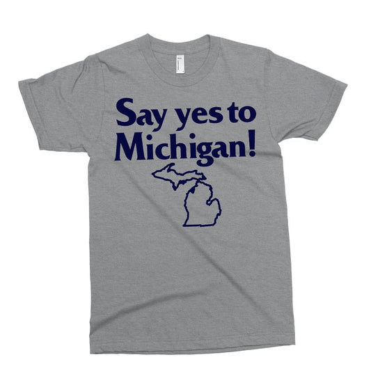 Youth T-Shirt - Say Yes To Michigan - Triblend Grey