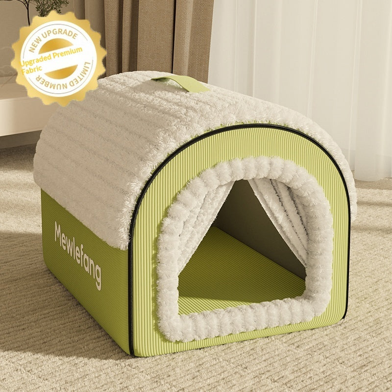 Enclosed Cat Bed – Four-Season Cozy Cave for Cats
