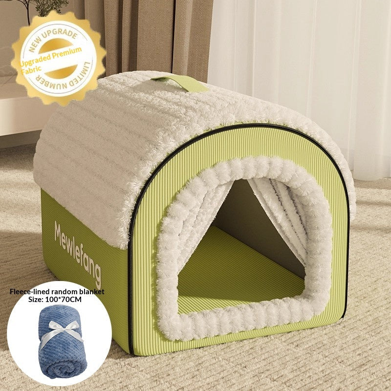 Enclosed Cat Bed – Four-Season Cozy Cave for Cats