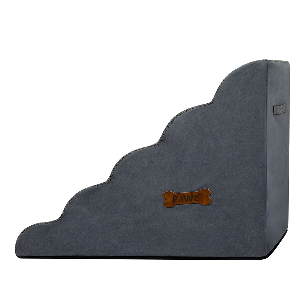 Pawz 5 Steps Pet Stairs Dog Ramp High Density Foam Grey